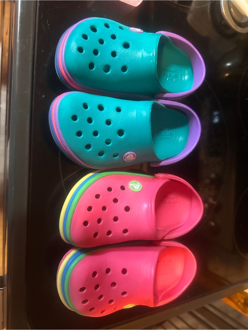 Kids' Lightweight Foam Clogs - Teal & Pink